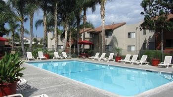 Pool with relaxing chairs